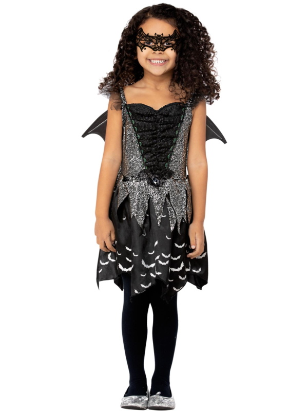 Déguisement Halloween fille – Fée chauve-souris noire 4/6 ans