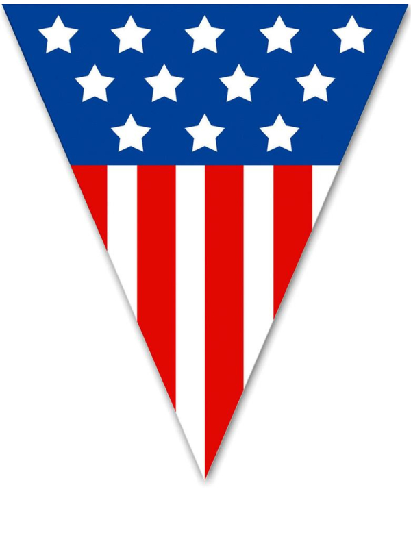 Guirlande USA 5 m – 10 Drapeaux Américains en PV