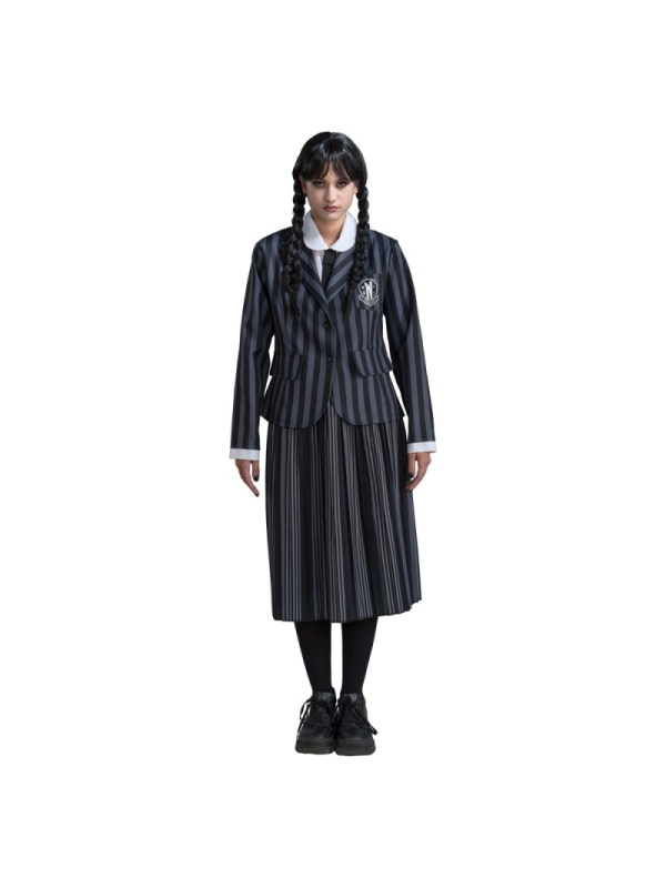 Déguisement Mercredi Addams™ – Uniforme Noir 3 pièces Nevermore Academy Femme