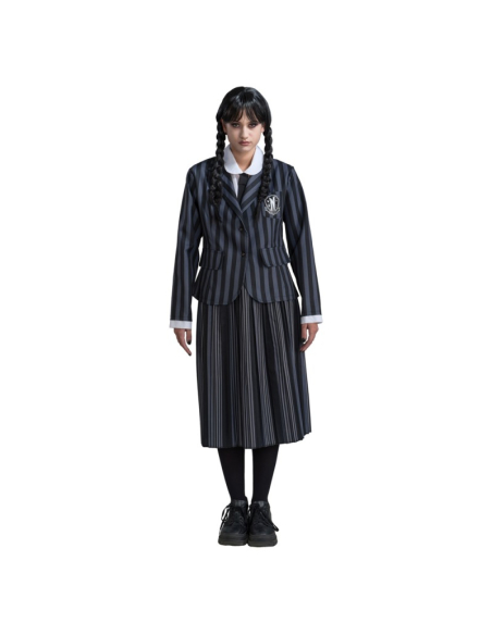 Déguisement Mercredi Addams™ – Uniforme Noir 3 pièces Nevermore Academy Femme
