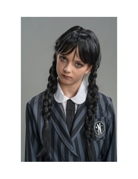 Déguisement Mercredi Addams™ Enfant – Uniforme Noir 3 pièces Nevermore Academy (140 à 152 cm)
