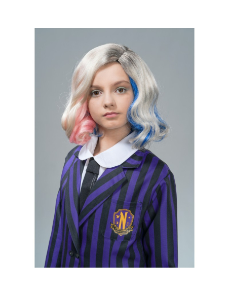 Uniforme Wednesday fille noir et violet avec écusson