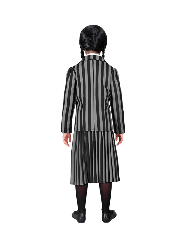 Uniforme scolaire gothique Mercredi – Déguisement Halloween fille 4 à 13 ans