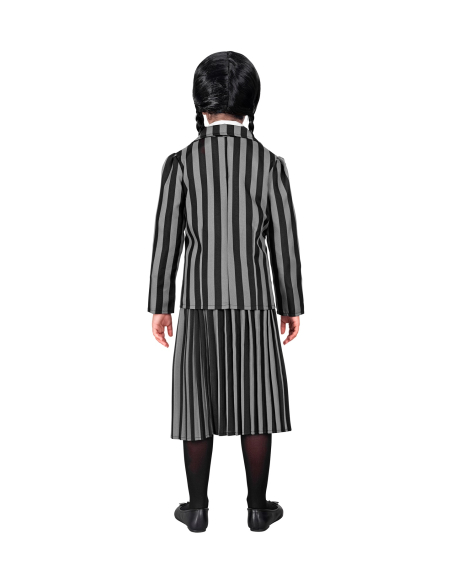 Uniforme scolaire gothique Mercredi – Déguisement Halloween fille 4 à 13 ans