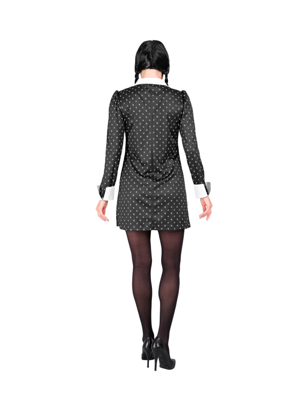 Déguisement robe noire gothique femme – Style Mercredi Addams