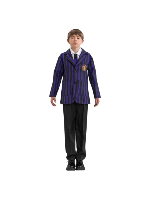 Uniforme garçon 3 pièces noir/violet –  Mercredi™ Nevermore Academy