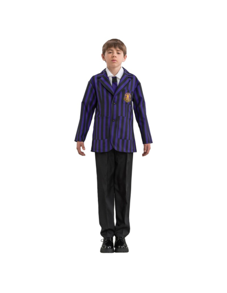 Uniforme garçon 3 pièces noir/violet –  Mercredi™ Nevermore Academy