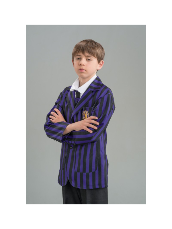 Uniforme garçon 3 pièces noir/violet –  Mercredi™ Nevermore Academy