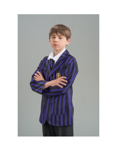 Uniforme garçon 3 pièces noir/violet –  Mercredi™ Nevermore Academy