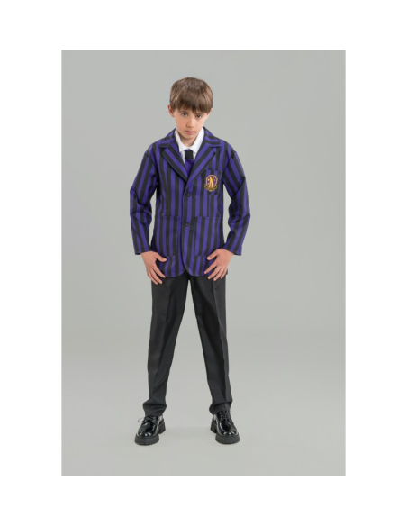 Uniforme garçon 3 pièces noir/violet –  Mercredi™ Nevermore Academy