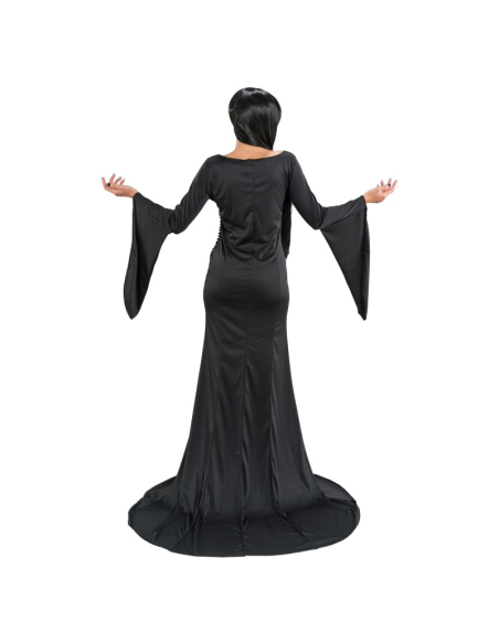 Robe Morticia noire gothique femme – Déguisement Halloween inspiré de Wednesday™