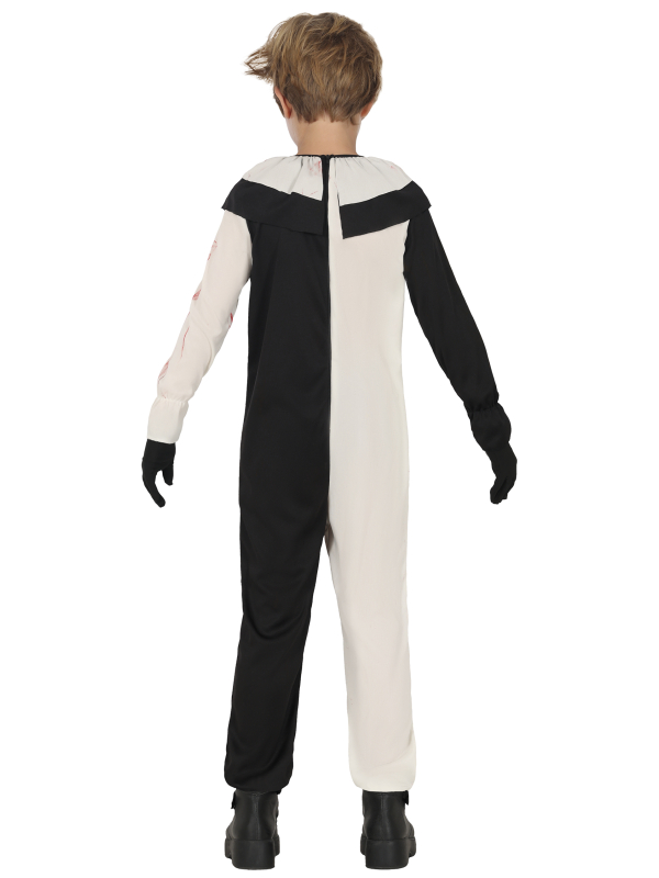 Déguisement Clown Horreur Enfant – Noir & Blanc Ensanglanté Type Terrifier