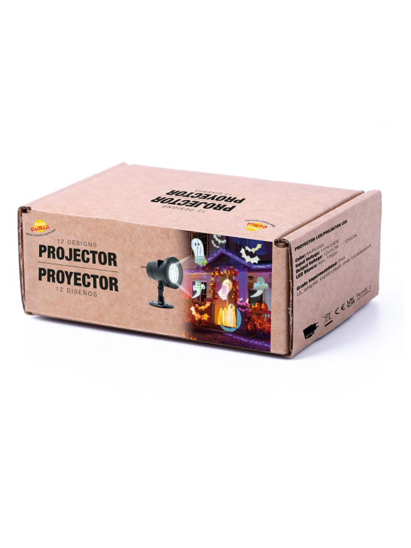 Projecteur LED Extérieur Animé – 12 Motifs Halloween & Noël Étanches