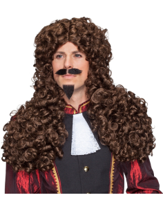 Perruque Allonge Haute Qualité – Style Louis XIV Brun Bouclé