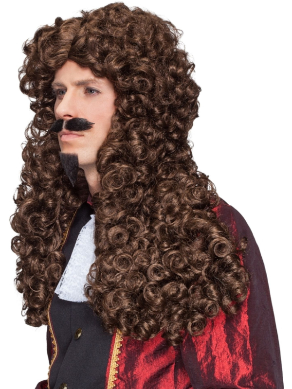 Perruque Allonge Haute Qualité – Style Louis XIV Brun Bouclé