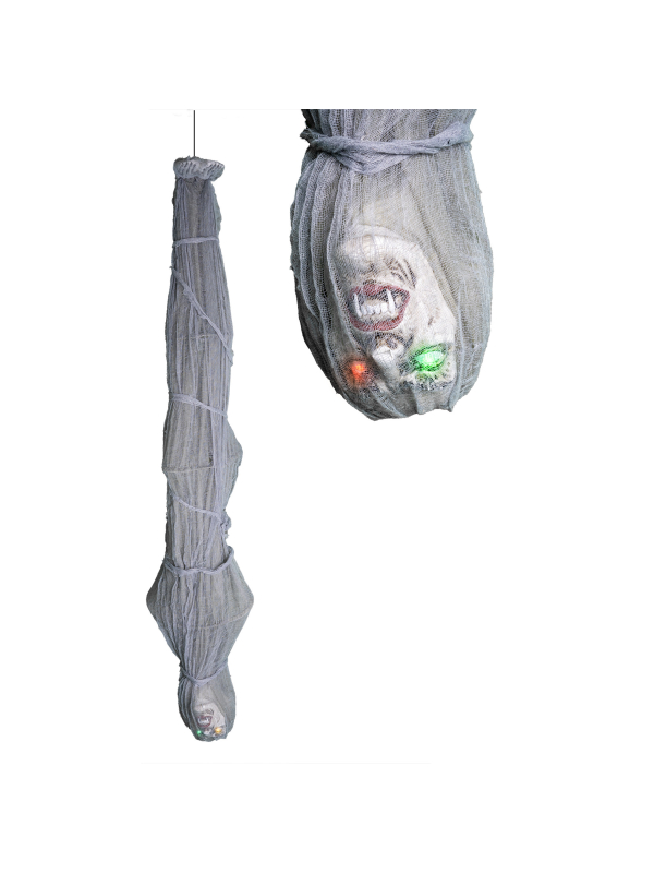 Momie Suspendue 180 cm Lumineuse – Déco Halloween Pas Cher & Effrayante