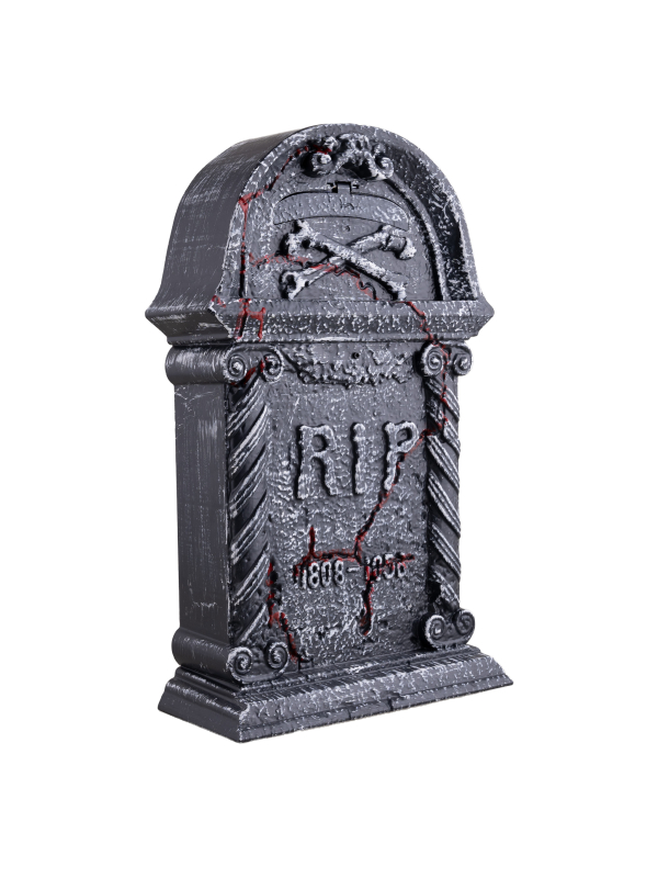 Pierre Tombale Animée Halloween avec Main Squelettique 45 cm - Décoration Terrifiante