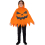 Poncho Citrouille Enfant Halloween – Taille Unique Orange avec Capuche