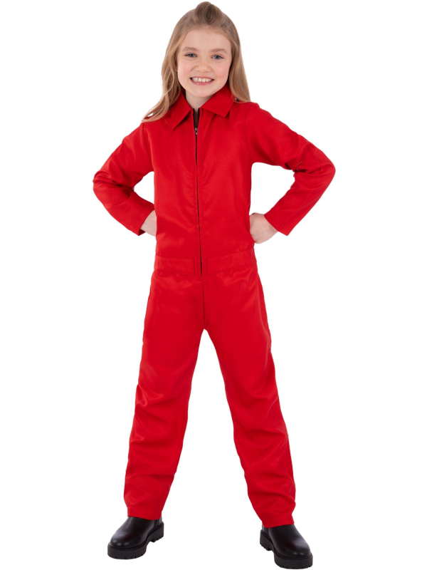 Déguisement Combinaison Rouge Enfant – Costume Casa de Papel, Squid Game, Halloween