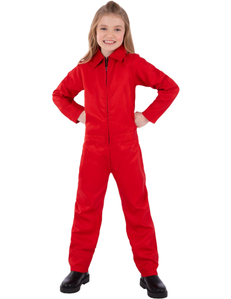 Déguisement Combinaison Rouge Enfant – Costume Casa de Papel, Squid Game, Halloween