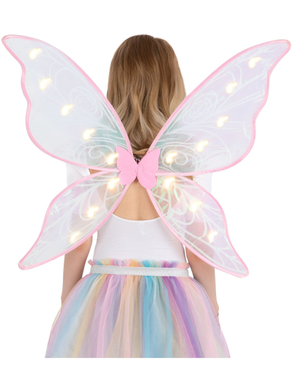 Ailes de Fée LED Irisées Adulte – Piles Incluses