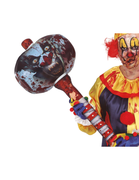 Marteau de Clown Gonflable Halloween 90 cm – Accessoire Terrifiant en PVC