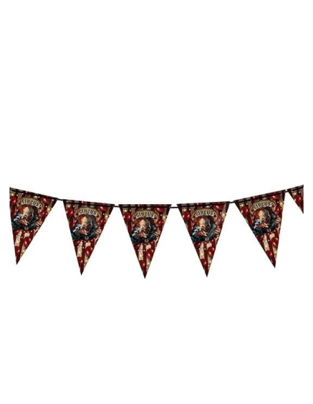 Guirlande Halloween Clown Terrifiant – Fanions Circus de l’Horreur 300 cm