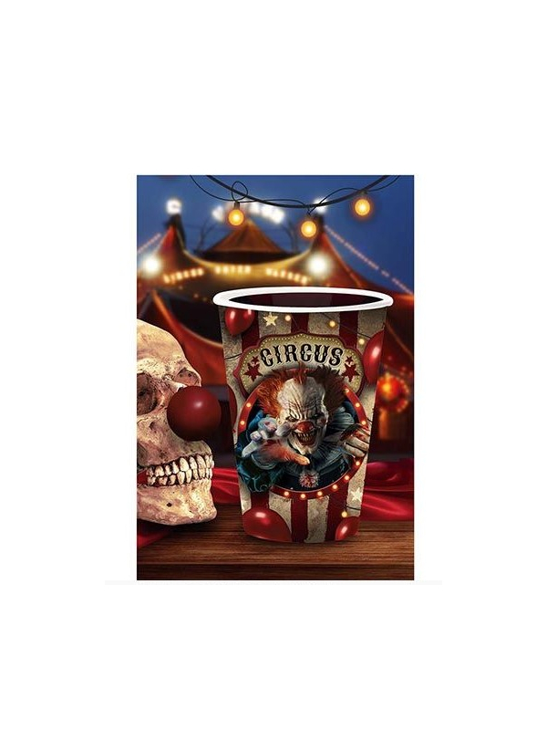 Gobelets Circus de l’Horreur – Lot de 6 (355 ml) Décoration Halloween Clown
