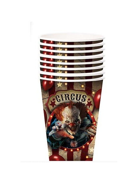 Gobelets Circus de l’Horreur – Lot de 6 (355 ml) Décoration Halloween Clown