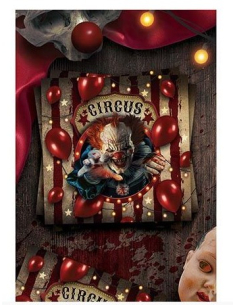 Serviettes Circus de l’Horreur – Lot de 20 (16×16 cm) Décoration de Table Halloween 2