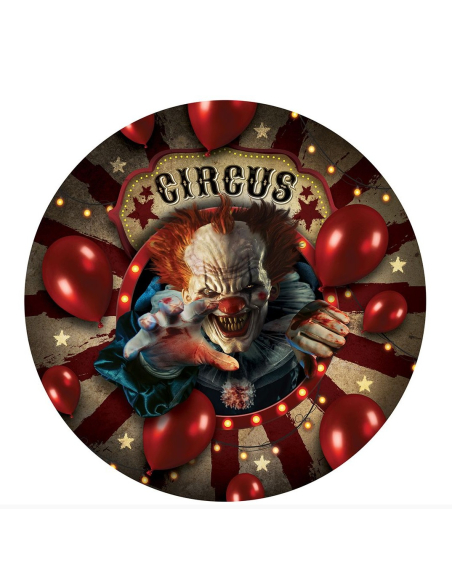Assiettes Circus de l’Horreur – Lot de 6 (23 cm) Vaisselle Jetable Halloween Clown