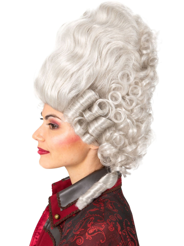 Perruque Rococo Femme XVIIIe – Tour Haute Bouclée Style Marie-Antoinette