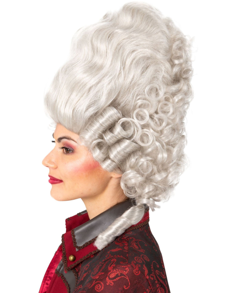 Perruque Rococo Femme XVIIIe – Tour Haute Bouclée Style Marie-Antoinette