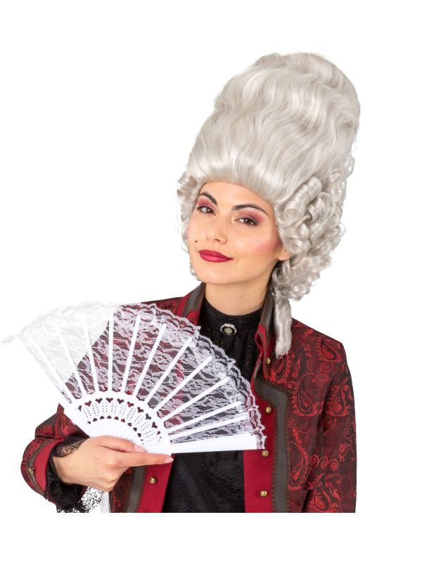 Perruque Rococo Femme XVIIIe – Tour Haute Bouclée Style Marie-Antoinette