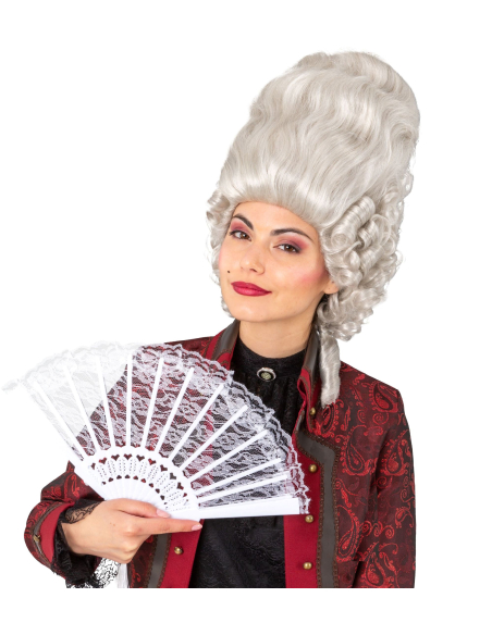 Perruque Rococo Femme XVIIIe – Tour Haute Bouclée Style Marie-Antoinette