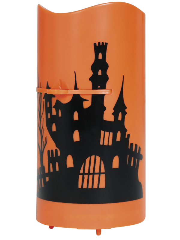 Projecteur Bougie LED Halloween 16 cm – 4 filtres lumineux décoratifs
