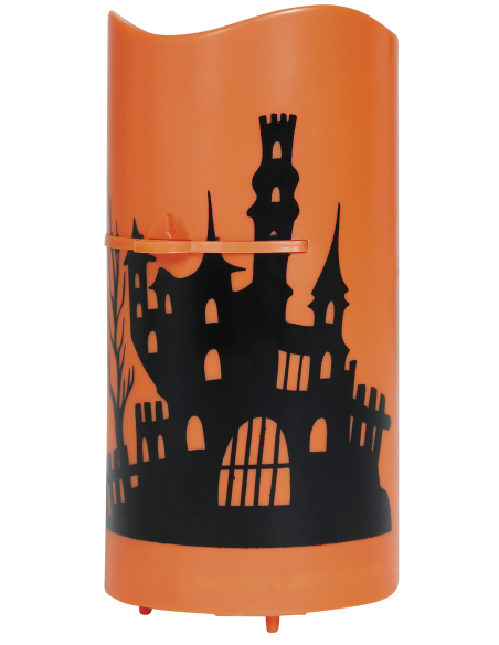 Projecteur Bougie LED Halloween 16 cm – 4 filtres lumineux décoratifs