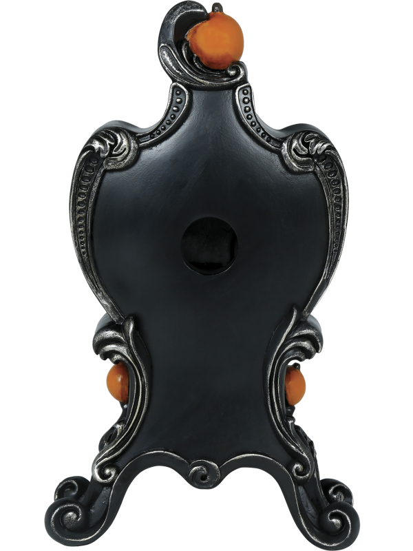 Horloge Halloween en Résine 24×14 cm – Chat Noir & Citrouilles Rieuses
