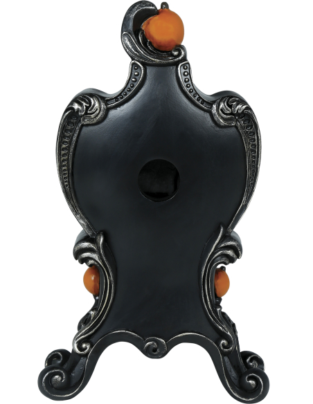 Horloge Halloween en Résine 24×14 cm – Chat Noir & Citrouilles Rieuses