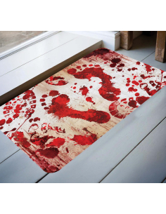 Paillasson Sanglant Empreintes – Spécial Scène de Crime 60×40