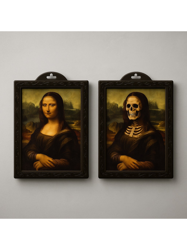 Cadre photo hologramme Halloween 23x29 cm – Décoration murale maison hantée