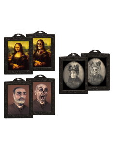 Cadre photo hologramme Halloween 23x29 cm – Décoration murale maison hantée