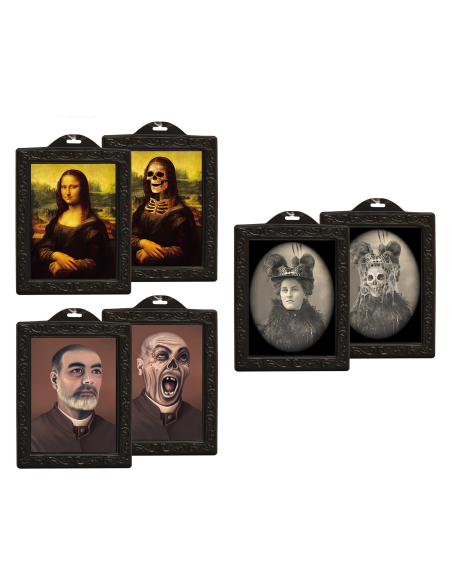 Cadre photo hologramme Halloween 23x29 cm – Décoration murale maison hantée