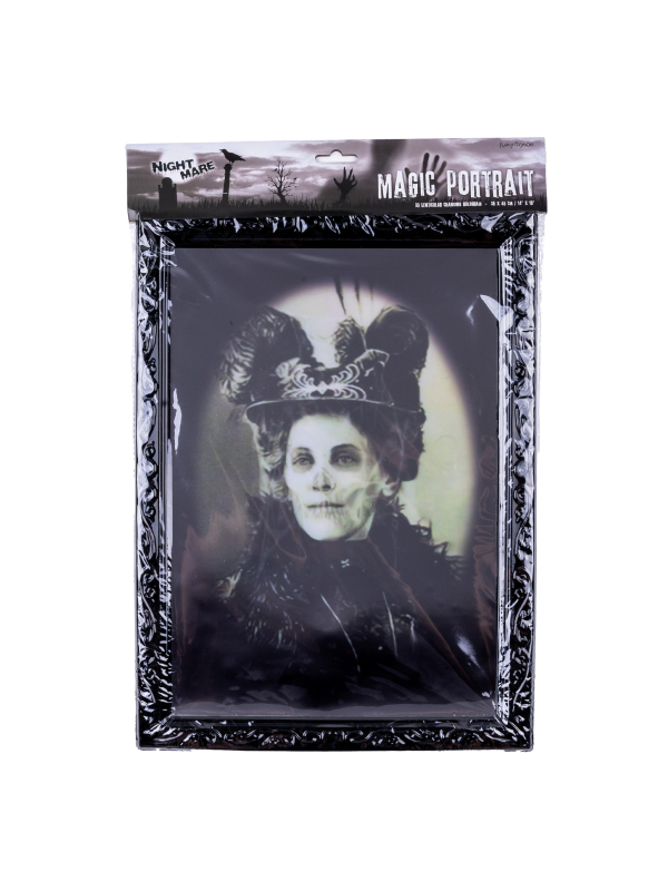 Cadre photo hologramme Halloween 23x29 cm – Décoration murale maison hantée