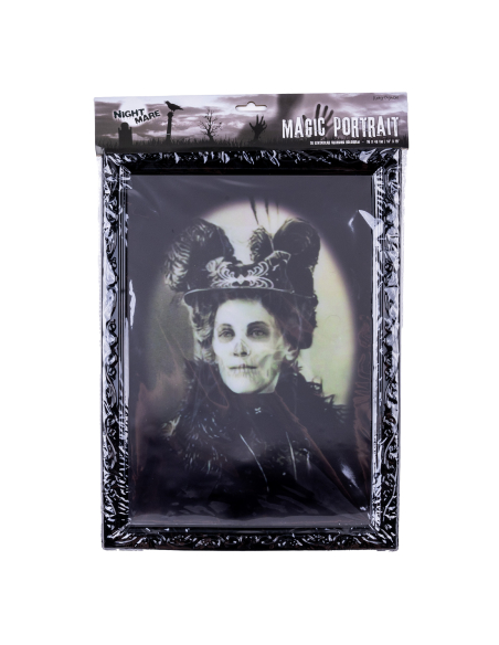 Cadre photo hologramme Halloween 23x29 cm – Décoration murale maison hantée