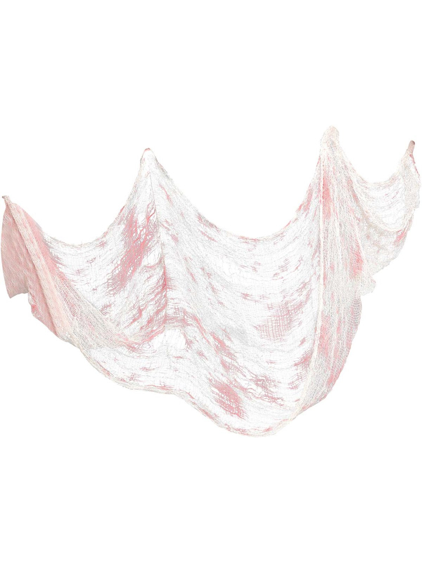 Tissu ensanglanté Halloween 76x228 cm – Décoration gore réutilisable