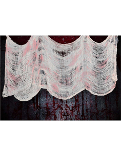 Tissu ensanglanté Halloween 76x228 cm – Décoration gore réutilisable