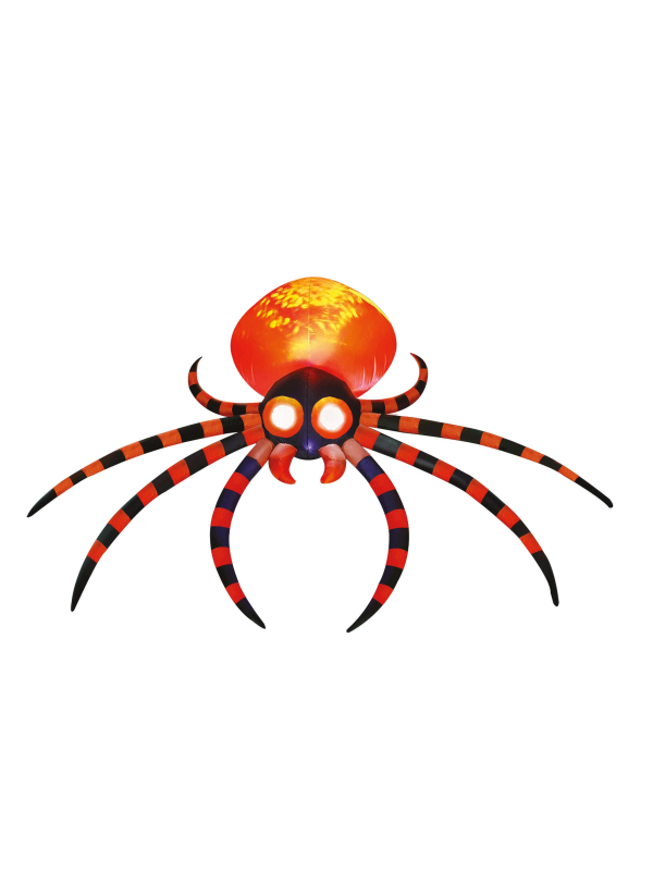 Araignée Gonflable Halloween XXL 180 × 120 cm – Décoration Lumineuse Terrifiante