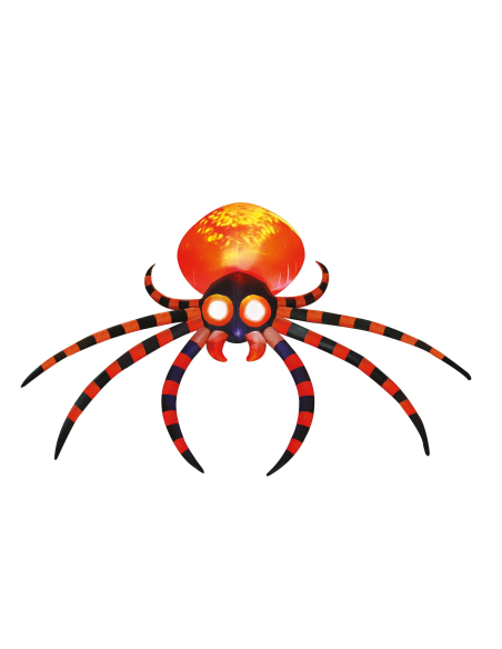 Araignée Gonflable Halloween XXL 180 × 120 cm – Décoration Lumineuse Terrifiante
