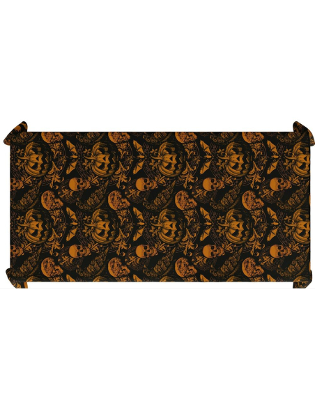 Nappe Halloween Citrouille & Crânes Baroque Gothique – Décoration de Table Sombre & Élégante
